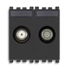VIMAR SPA - VIW19302.10 Presa TV-RD-SAT passante 2 uscite grigio