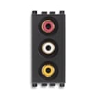 VIMAR SPA - VIW19335 Presa con 3 connettori RCA grigio