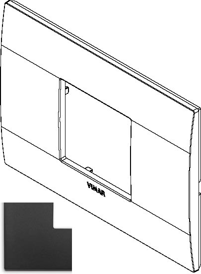 VIMAR SPA - VIW19652.71 Placca Classic 2M centrali nero