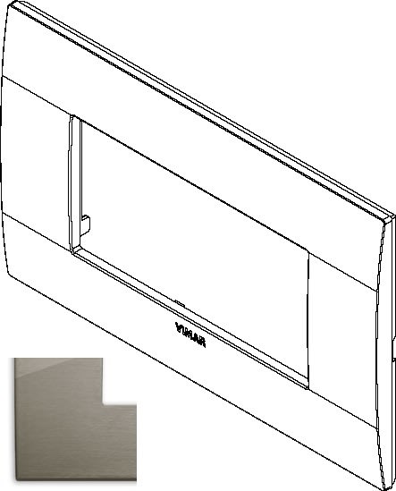 VIMAR SPA - VIW19654.08 Placca Classic 4M acciaio spazzolato