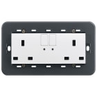 VIMAR SPA - VIW20222.L.B 2 prese 2P+T 13A inglese interr. bianco