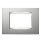 VIMAR SPA - VIW20653.C13 PLACCA CLASSIC 3M ARGENTO MATT