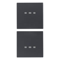 VIMAR SPA - VIW20751 Due mezzi tasti 1M neutro pers. grigio