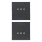 VIMAR SPA - VIW20751 Due mezzi tasti 1M neutro pers. grigio