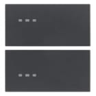 VIMAR SPA - VIW20752 Due mezzi tasti 2M neutro pers. grigio