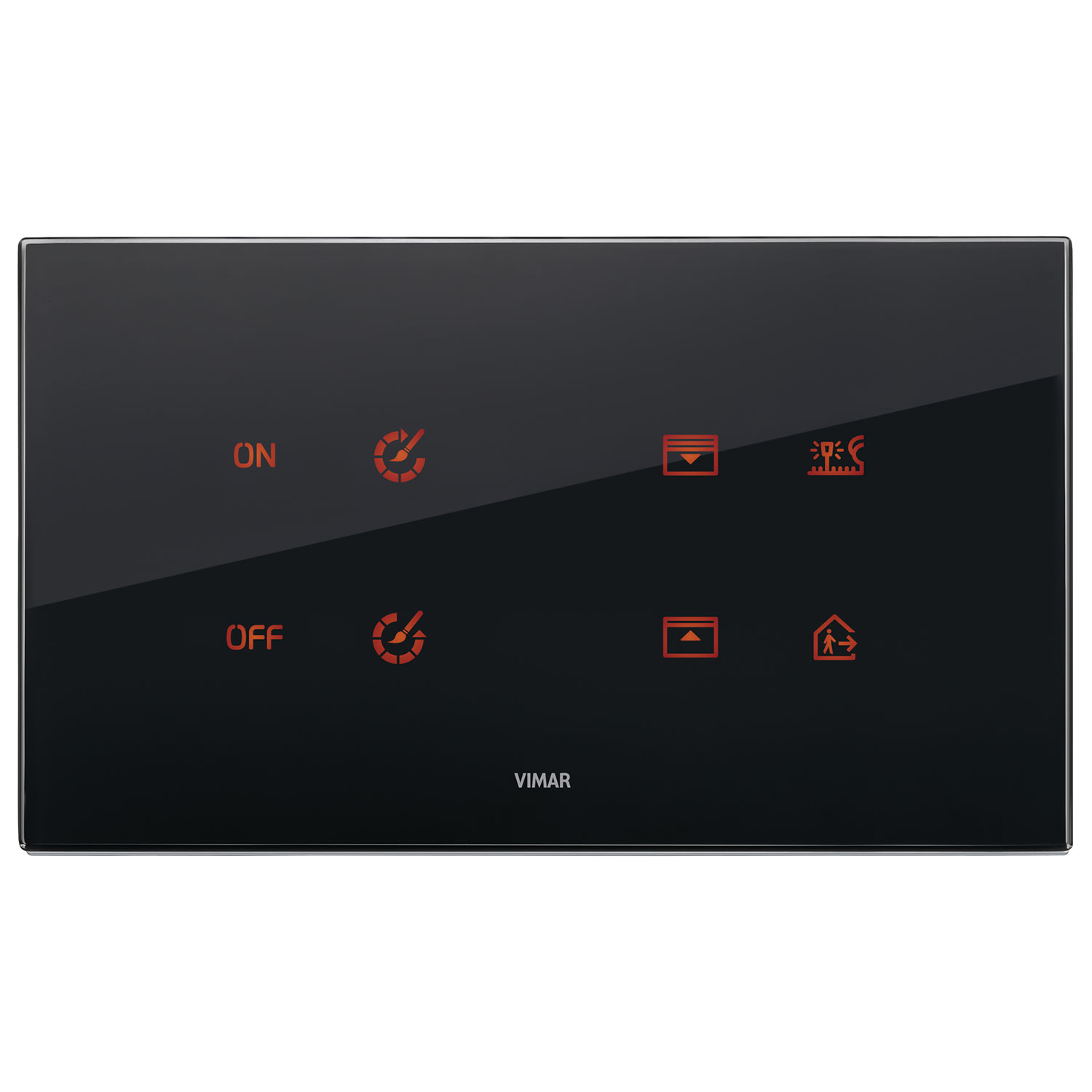 VIMAR SPA - VIW21667.76 Placca 5MBS (2+blank+2) nero diamante