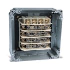 CONCHIGLIA - CON035710433 Serie VQ-VQH - Cassetta di deriv. in vetrores. vuota,2 sqdr +1 cono +1 portina chiusa,392x362x129 mm