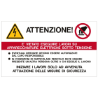 CEMBRE SPA - CEM268000-PL ETICHETTA ADESIVA, DIVIETO LAVORI SU APPARECCHIATURE ELETTRICHE SOTTO TENSIONE