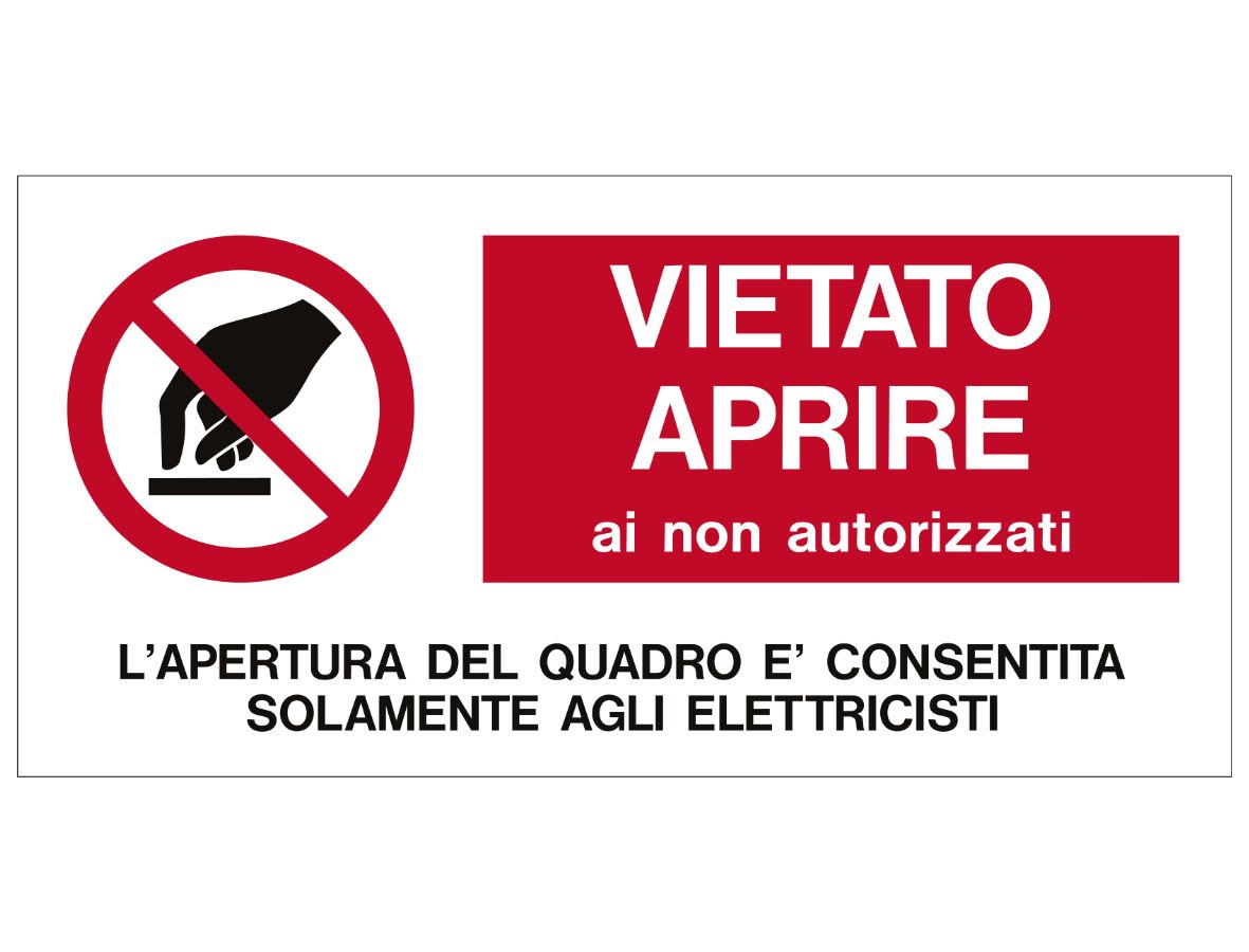 CEMBRE SPA - CEM268200-F-BULK ETICHETTA ADESIVA PER IMPIANTI ELETTRICI, VIETATO APRIRE