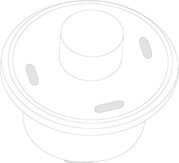 VALSIR - VALVS0804902 PULSANTE PNEU A PARETE S/FLANGIA S/FISS