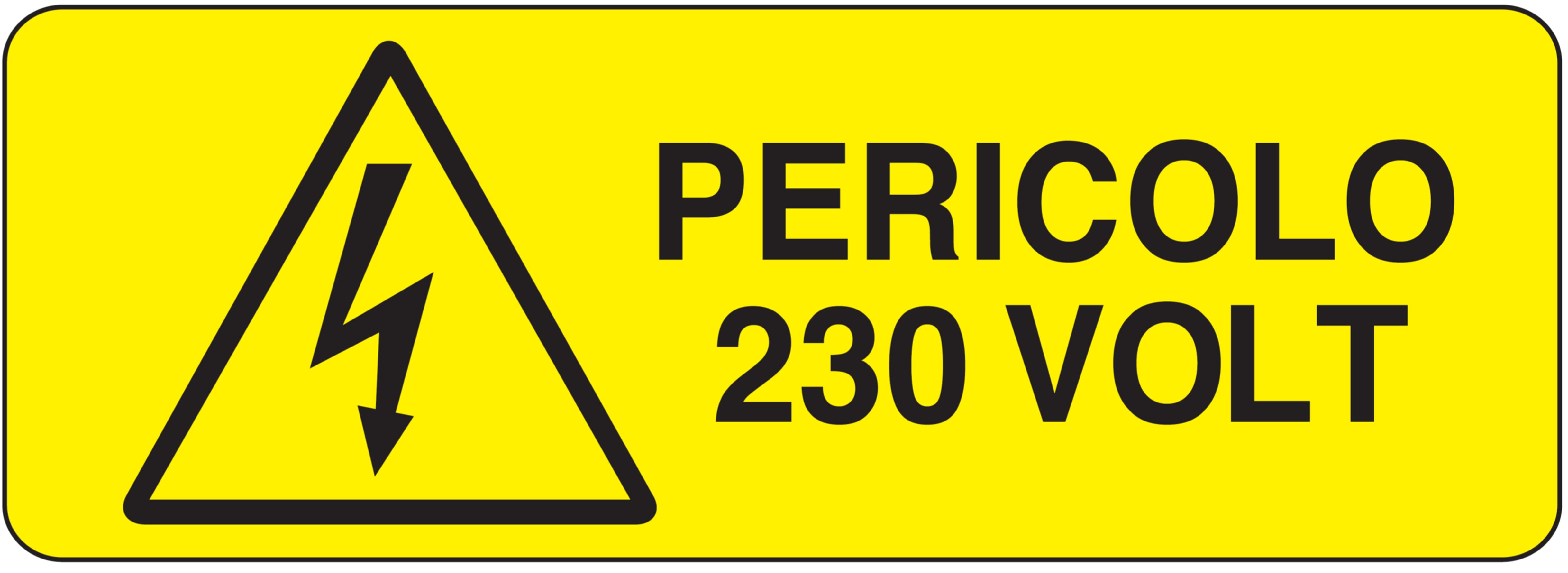 OCMEI SRL - OCMW012-458-AD ETIC.ADES.350X125MM PERICOLO 230