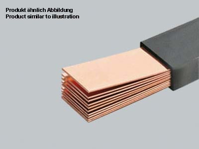 WOEHNER ELECTROTECHN - WOH01060000 BARRA CU FLEX 50 X5 X1 ISOLATA I=2M