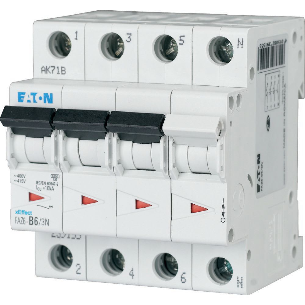 EATON - EAO239155 FAZ6-B6/3N INT. MT 6KA 3P+N B 6A