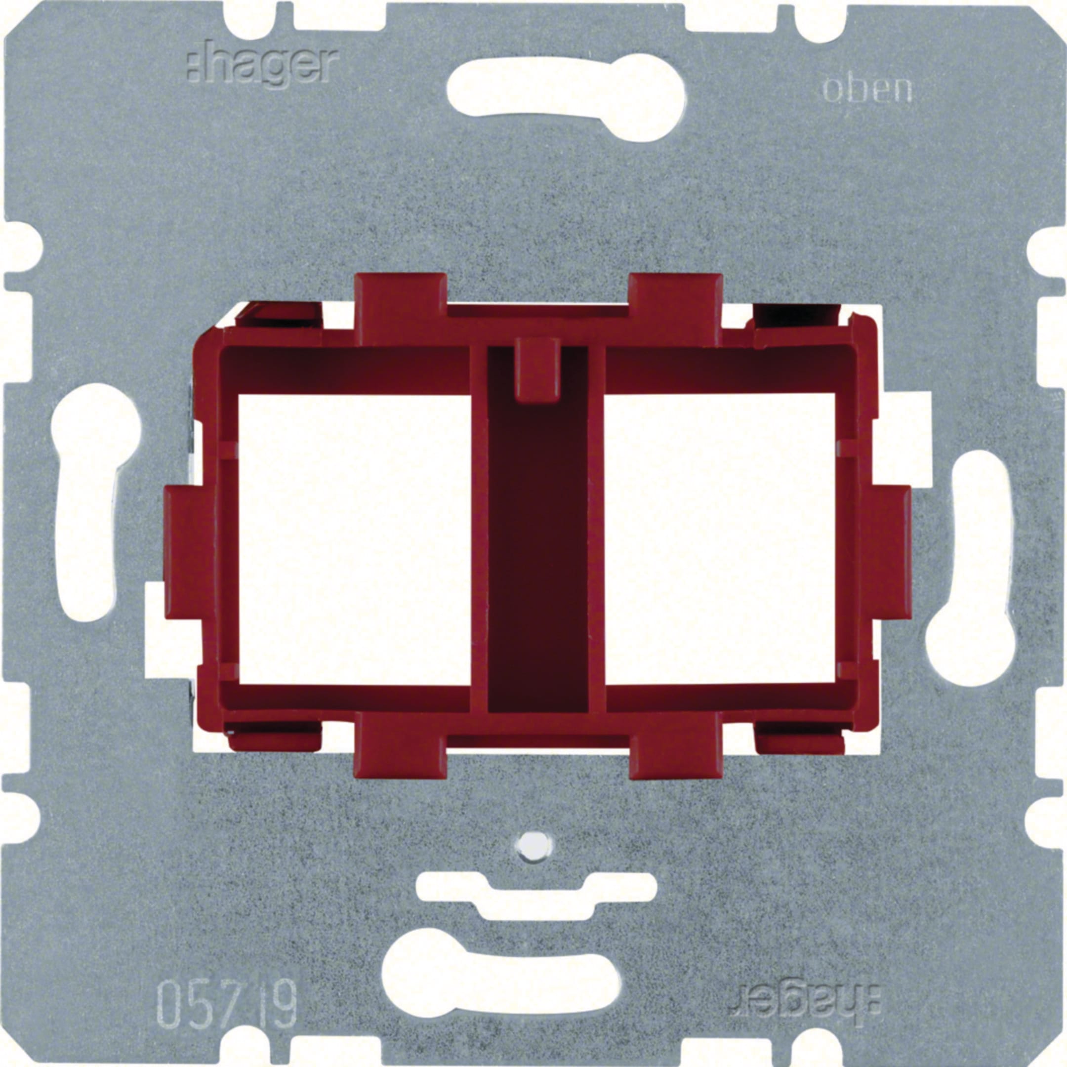 BERKER - BRKWDF4711R PIASTRA SUPP. ROSSO DOPPIA X JACK COM.