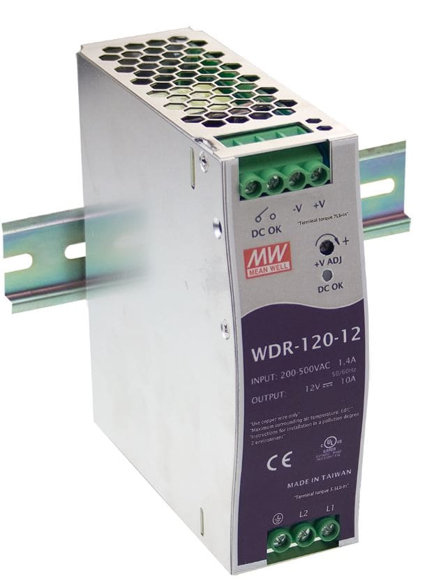 DIGIMAX SRL - DIXWDR-120-48 ALIMENTATORE DIN RAIL BIFASE 48V 2.5A 12