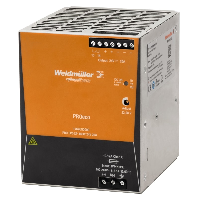WEIDMULLER - WEI1469550000 PRO ECO3 480W 24V 20A