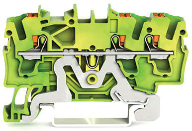 WAGO ITALIA SRL - WAG2202-1307 Morsetto di terra per 3 conduttori con p