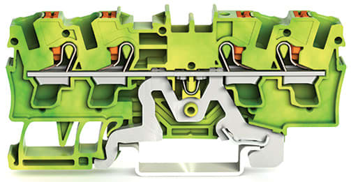 WAGO ITALIA SRL - WAG2204-1407 Morsetto di terra per 4 conduttori con p