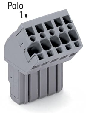 WAGO ITALIA SRL - WAG769-105/022-000 CONN F ANG 4MMQ 5MM 5P PIN CODIFICA GRIG