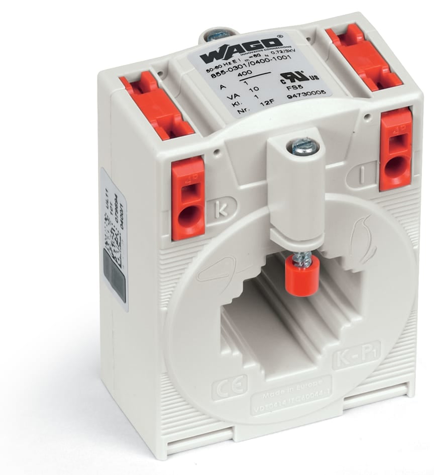 WAGO ITALIA SRL - WAG855-301/400-1001 TRASFORMATORE INNESTO 400A 1A 10VA CL 1