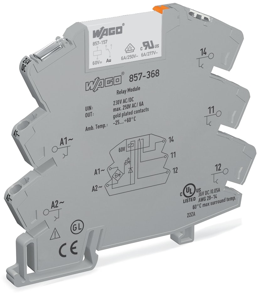 WAGO ITALIA SRL - WAG857-368 REL AC/DC 230V, grigio