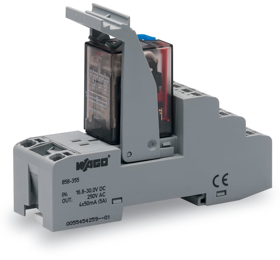 WAGO ITALIA SRL - WAG858-355 MODULO REL 24VDC 4 CONTATTI SCAMBIO LIM