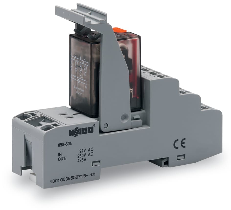 WAGO ITALIA SRL - WAG858-504 MODULO REL 24VAC 4 CONTATTI SCAMBIO LIM