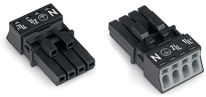 WAGO ITALIA SRL - WAG890-204 PRESA 4 POLI COD A 1,50 MMQ NERO