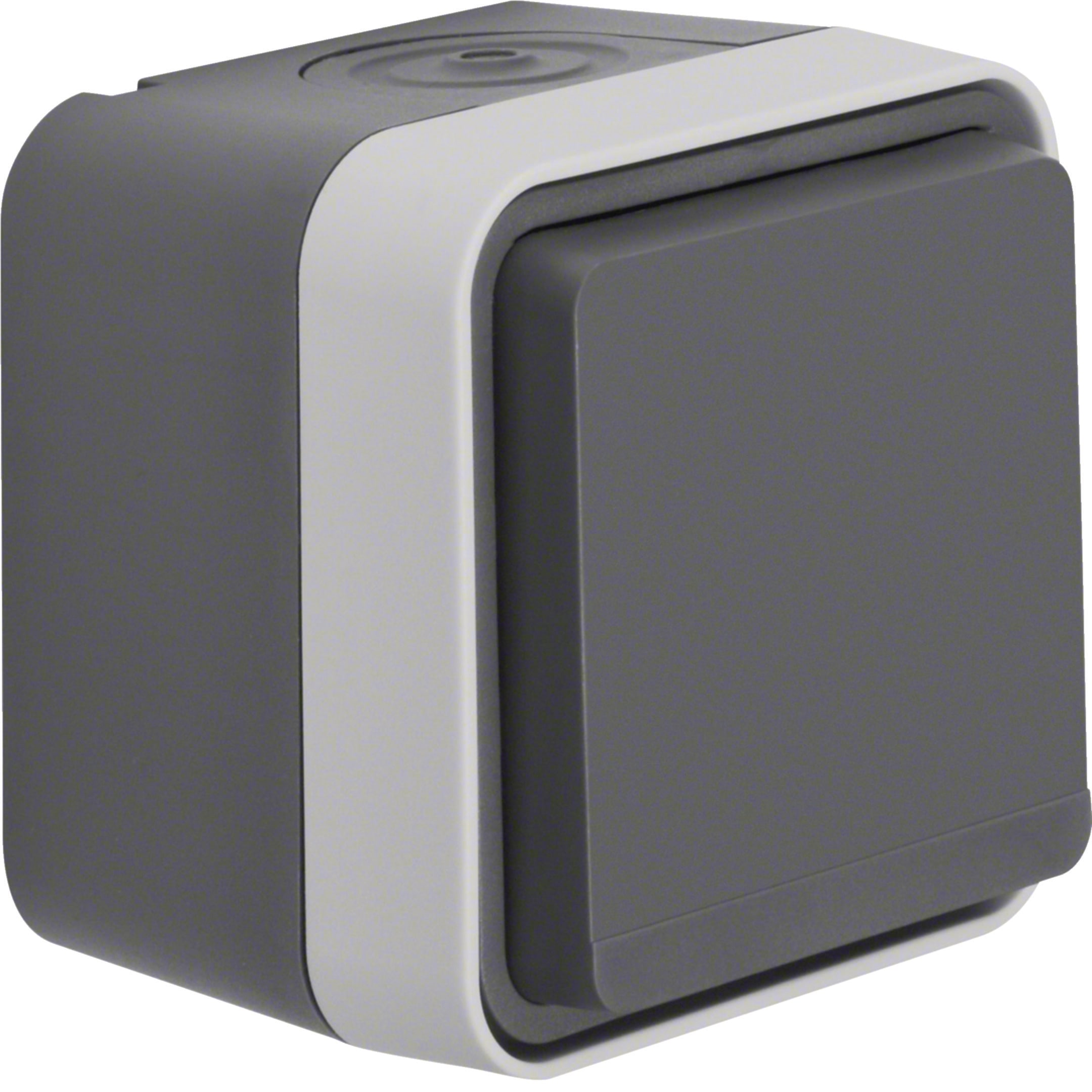 BERKER - BRKWNC161 P.SCHUKO + COP.A PARETE W1 GRIGIO/GRIGIO