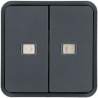 BERKER - BRKWNT954 BILANCIERE DOPPIO CON LENTI W.1 GRIGIO