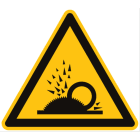 CEMBRE SPA - CEM202102 ETICHETTA ADESIVA DI AVVERTIMENTO WS-TC, SIMBOLO PROIEZIONE DI SCHEGGE, DIMENSIONE 50mm