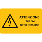 CEMBRE SPA - CEM2553HT081 ETICHETTA ADESIVA DI AVVERTIMENTO, CON SIMBOLO PERICOLO + TESTO