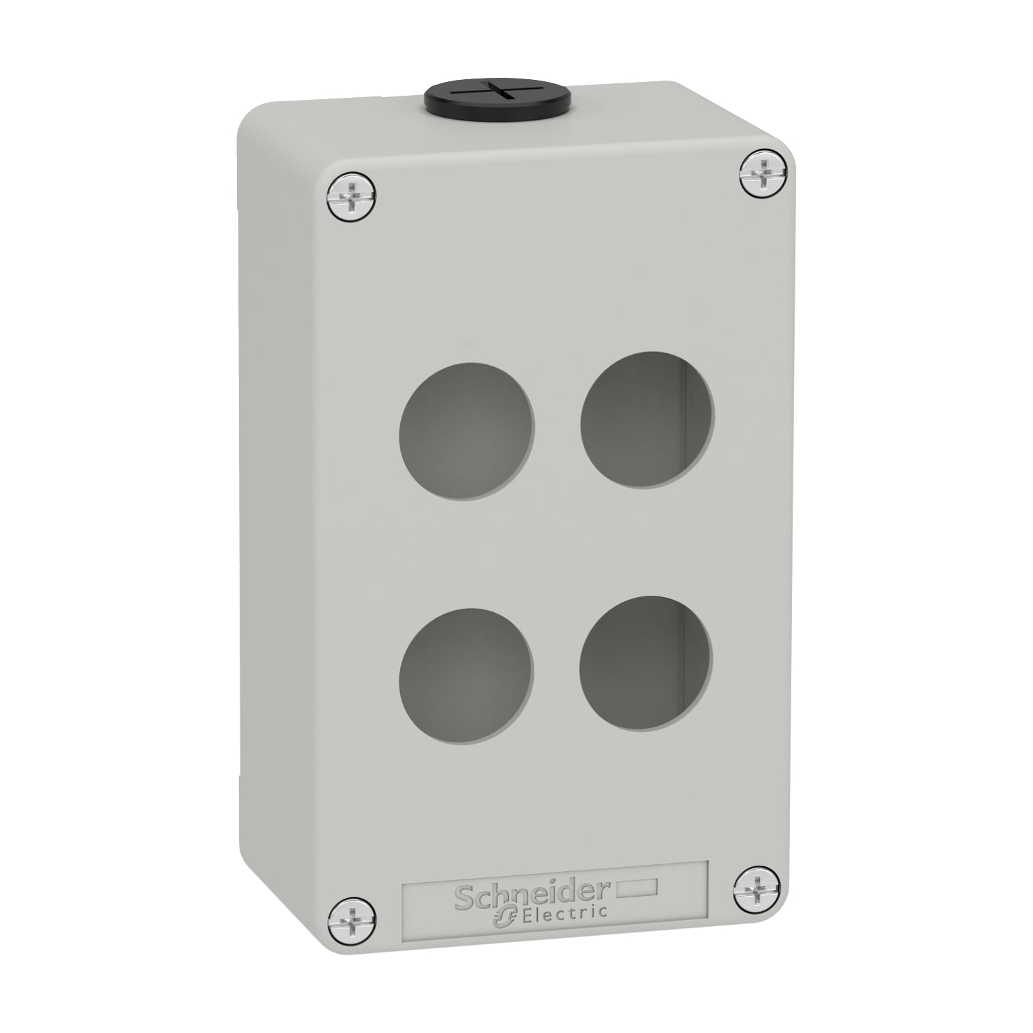 SCHNEIDER ELECTRIC - SNRXAPD2204 PULSANTIERA IN METALLO GRIGIA 4 FORI