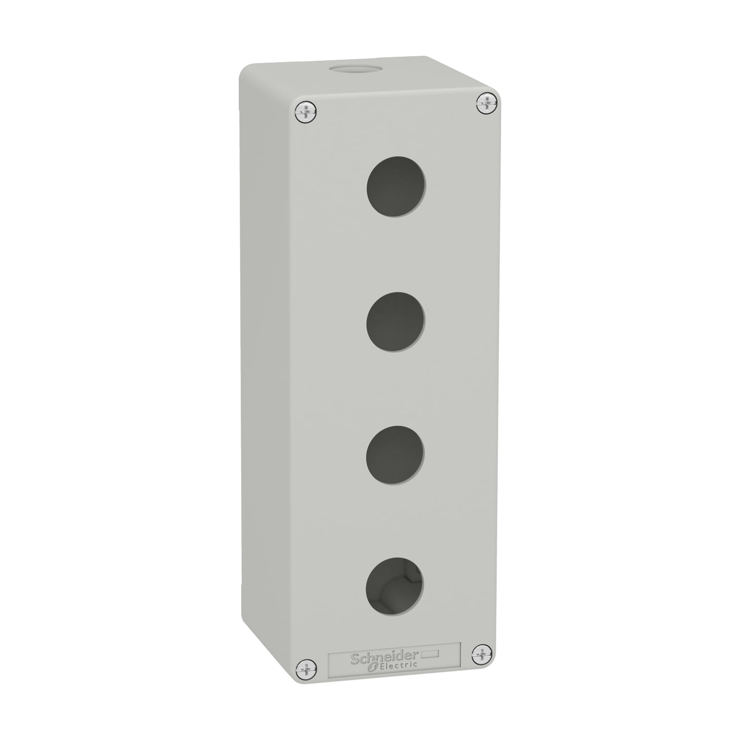 SCHNEIDER ELECTRIC - SNRXAPD4504 PULSANTIERA IN METALLO GRIGIA 4 FORI