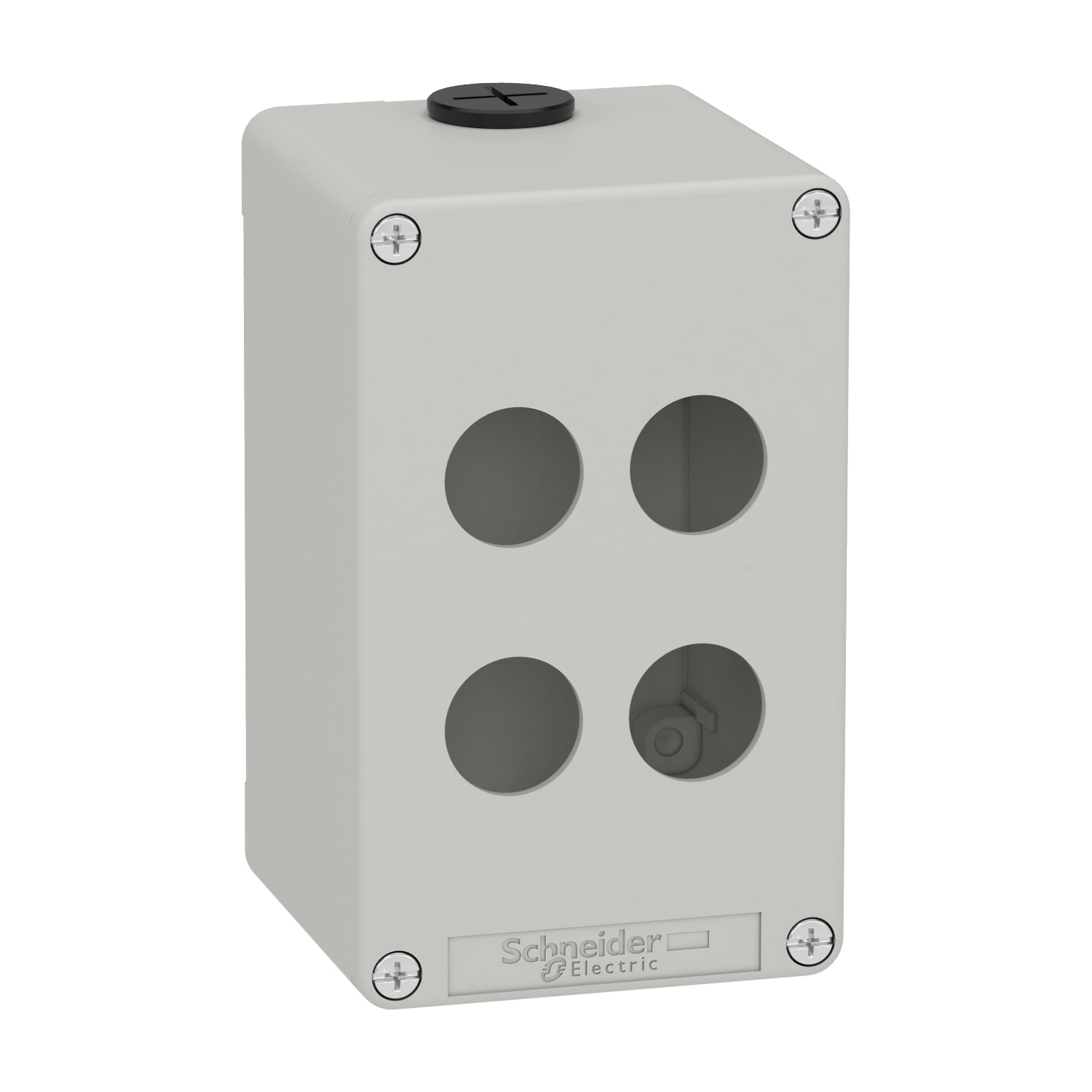 SCHNEIDER ELECTRIC - SNRXAPD2504 PULSANTIERA IN METALLO GRIGIA 4 FORI