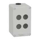 SCHNEIDER ELECTRIC - SNRXAPD2504 PULSANTIERA IN METALLO GRIGIA 4 FORI