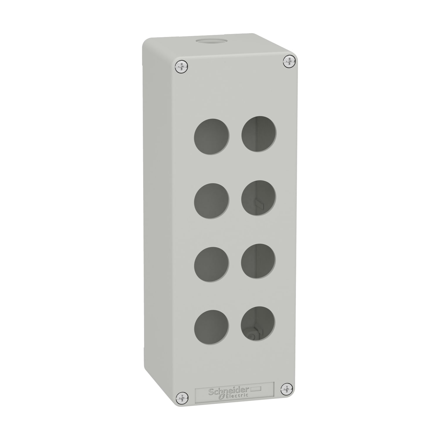 SCHNEIDER ELECTRIC - SNRXAPD4508 PULSANTIERA IN METALLO GRIGIA 8 FORI
