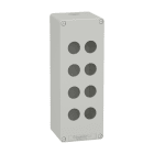 SCHNEIDER ELECTRIC - SNRXAPD4508 PULSANTIERA IN METALLO GRIGIA 8 FORI