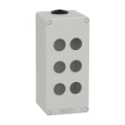 SCHNEIDER ELECTRIC - SNRXAPD3506 PULSANTIERA IN METALLO GRIGIA 6 FORI