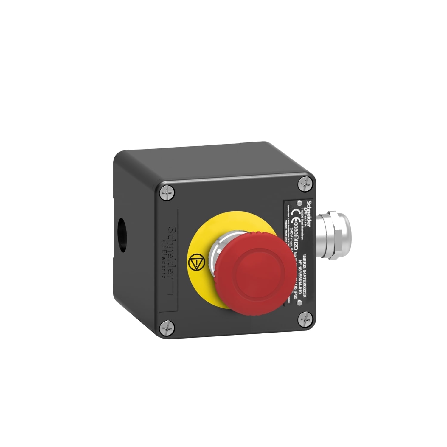 SCHNEIDER ELECTRIC - SNRXAWF198EX PULSANTIERA METALLO 1NC+1NC ROSSO