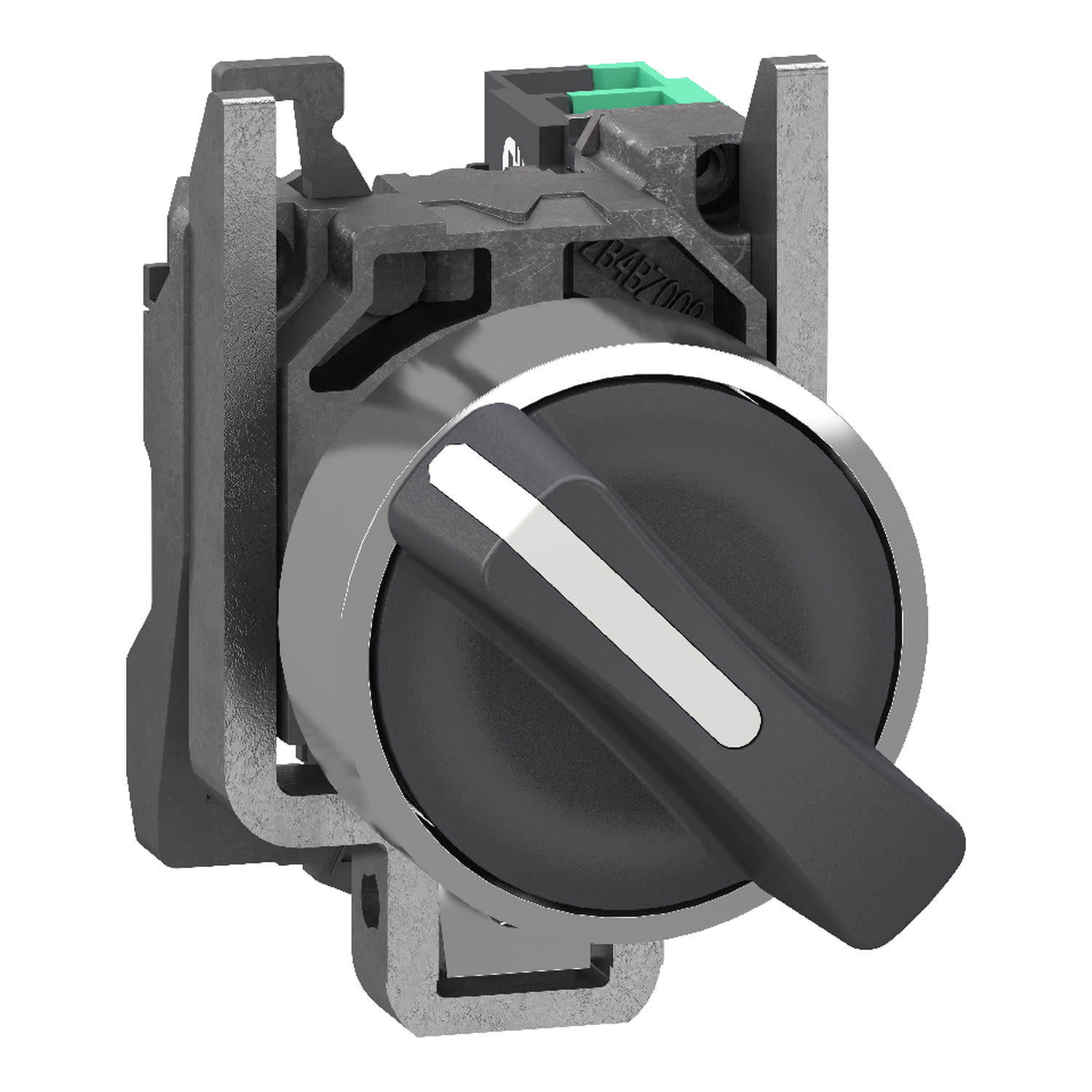 SCHNEIDER ELECTRIC - SNRXB4BD415 Selettore a leva, Harmony XB4, metallo, nero, 22 mm, 2 posizioni, ad impulso da destra a sinistra, 1 NO, Push-in