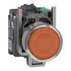 SCHNEIDER ELECTRIC - SNRXB4BW35B55 Pulsante luminoso, Harmony XB4, metallo, arancione filoghiera, 22 mm, LED universale, gemma liscia, 1NO + 1NC, 24 V AC DC, Push in