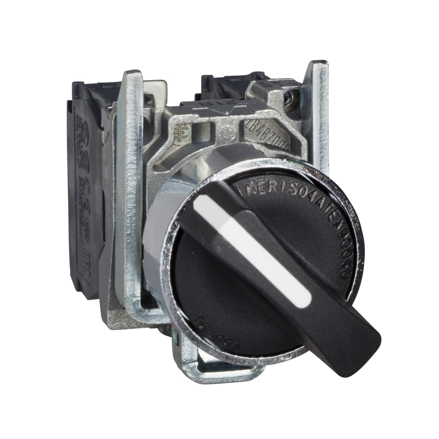 SCHNEIDER ELECTRIC - SNRXB4BD53EX Selettore nero Ø22 - 3 posizioni +/- 45° - con ritorno - 2 NO - ATEX