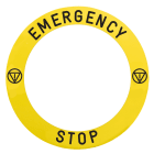 SCHNEIDER ELECTRIC - SNRZBY8L330 ETICHETTA EMERGENCY STOP DIAM.90MM
