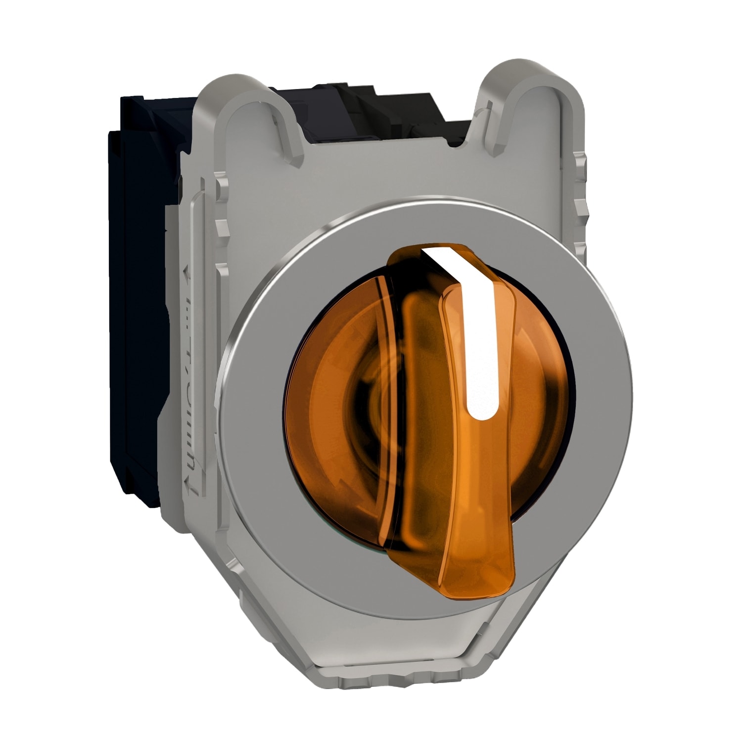 SCHNEIDER ELECTRIC - SNRXB4FK135G5 Selettore luminoso arancione filopannello 3 posizioni fisse 120VAC 1NO+1NC- LED universale- Ø30