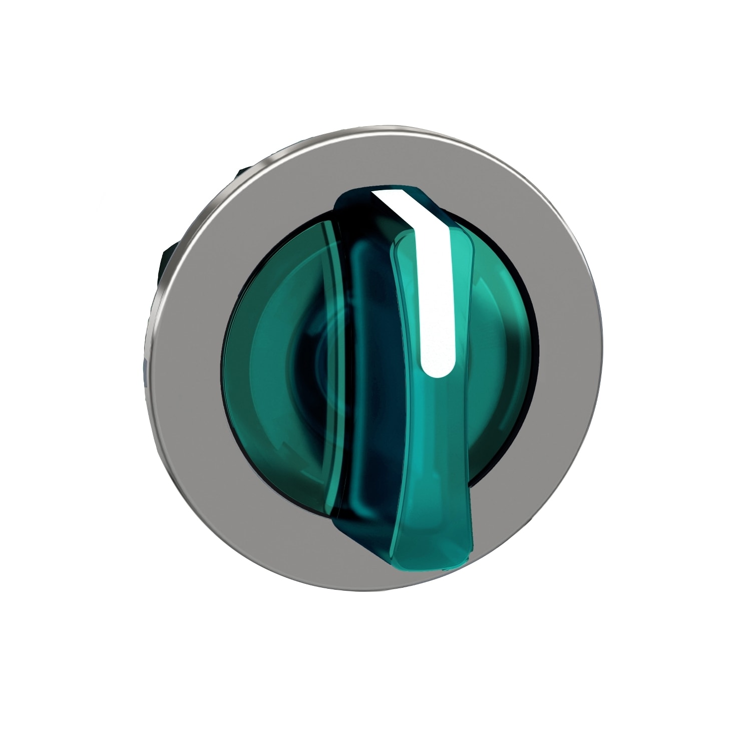 SCHNEIDER ELECTRIC - SNRZB4FK1333 Testa selettore luminoso verde filopannello 3 posizioni fisse - per LED universale- Ø30