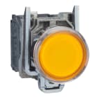 SCHNEIDER ELECTRIC - SNRXB4BW35G5 Illuminated push button, Harmony XB4, metal, orange flush, 22mm, universal LED, plain lens, 1NO + 1NC, 110...120V AC