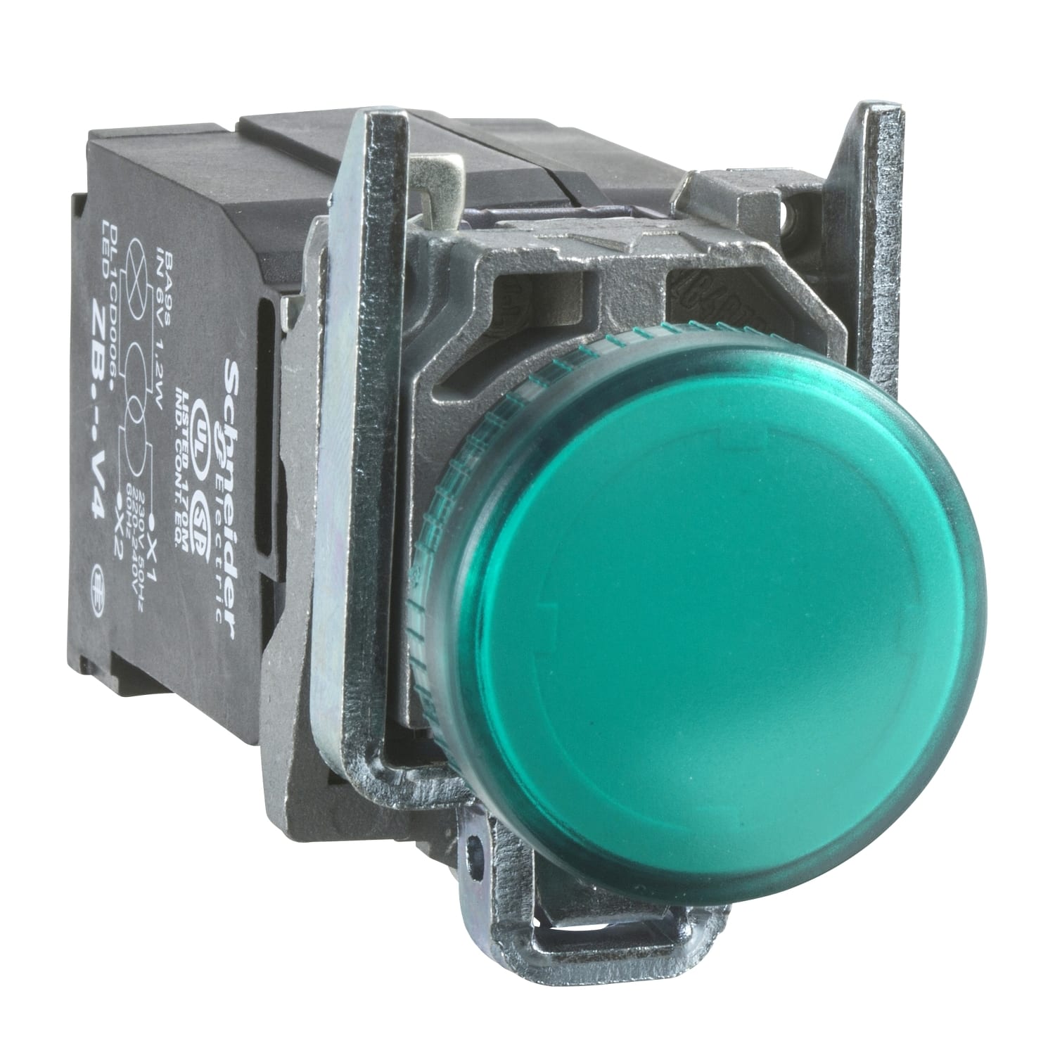 SCHNEIDER ELECTRIC - SNRXB4BV8B3 Lampada spia completa verde Ø22 con led integrato 440..460V