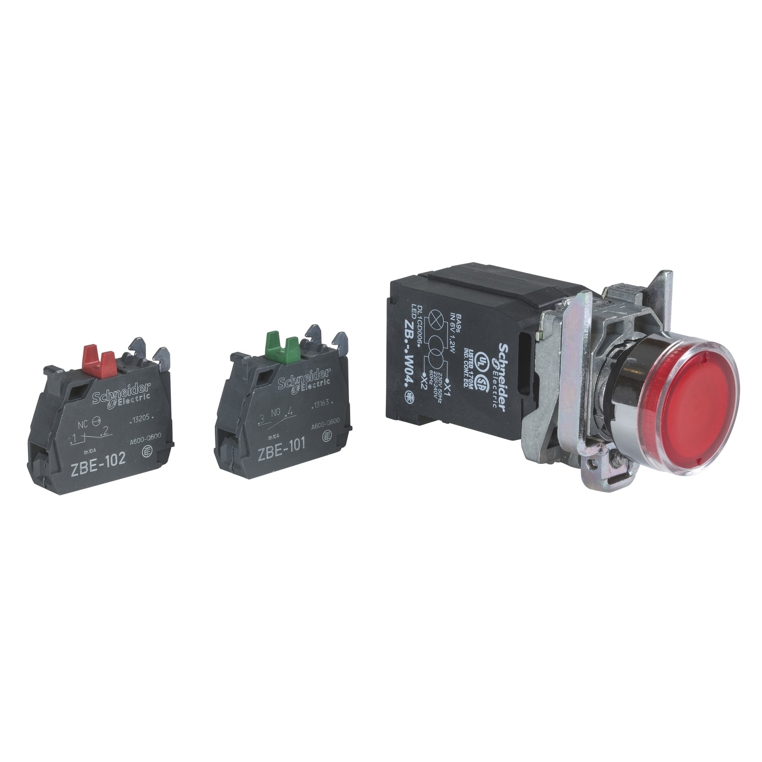 SCHNEIDER ELECTRIC - SNRXB4BW3445 PULSANTE LUMINOSO ROSSO 240V