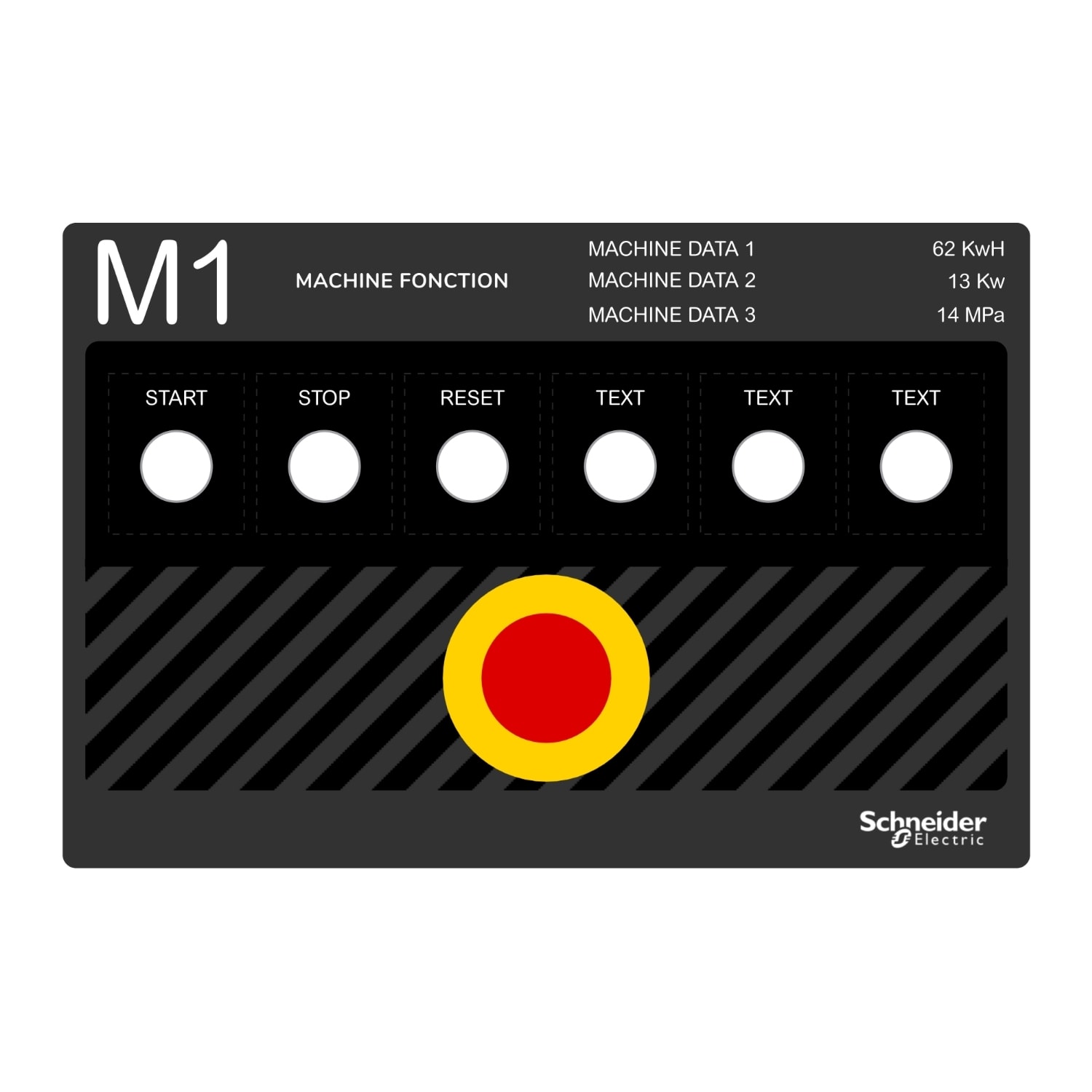 SCHNEIDER ELECTRIC - SNRZBYLEG302001 Harmony XB4, Harmony XB5, etichetta adesiva, 300x200 personalizzata